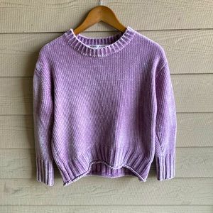 Knit Sweater Over Sized - Max Studio Lavender/Purple sweater Chenille Ribbed